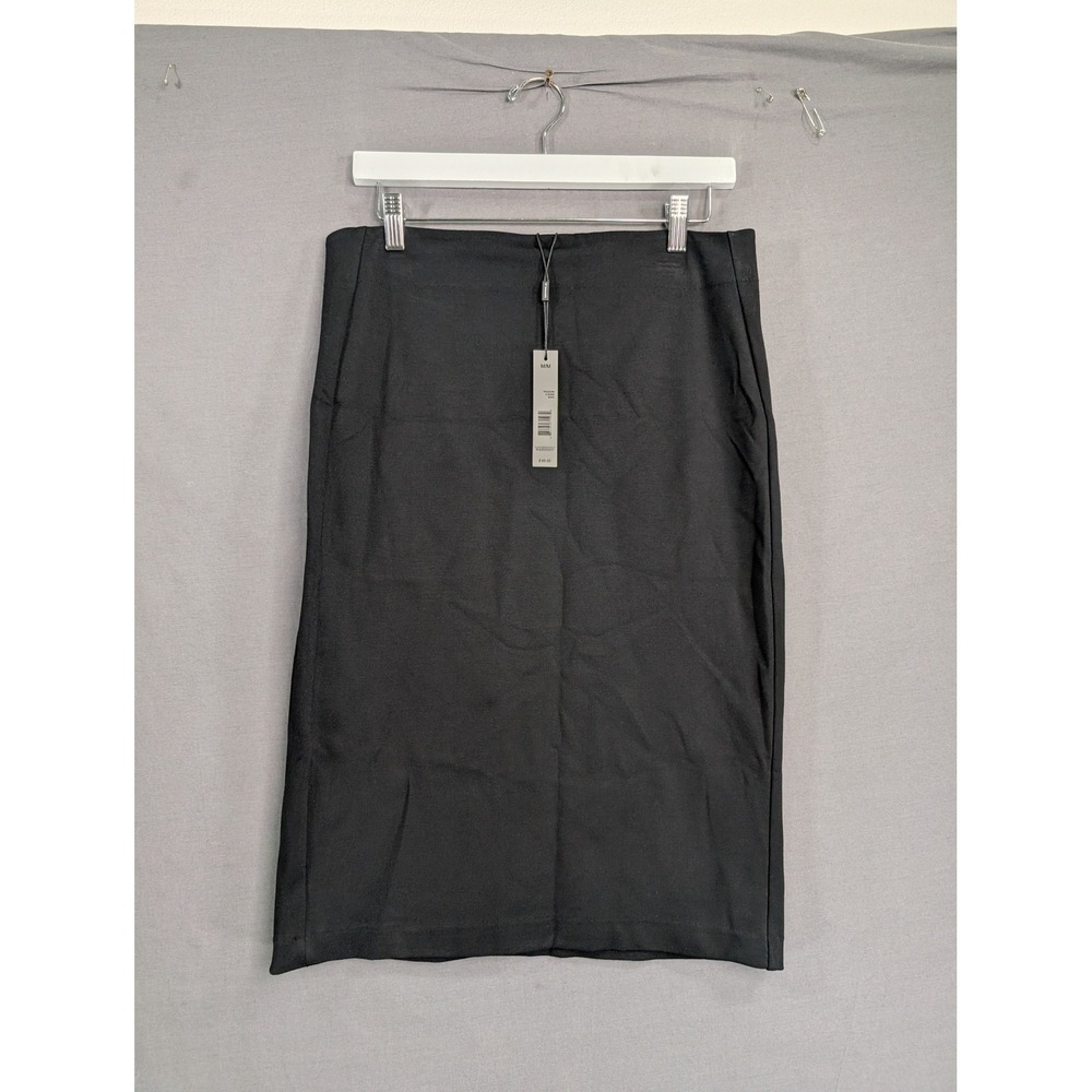 Tahari Black Pencil Skirt TH15201NR Size Medium Stretch Knit Professional Wear